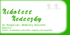 nikolett nedeczky business card